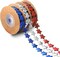 3 Rolls Patriotic Star Ribbon Set – 15 Yards Sparkly Red White & Blue USA 250th Anniversary Fabric Ribbon for 4th of July, Memorial Day, Veterans Day & Party Decorations, Gift Wrapping & DIY Crafts